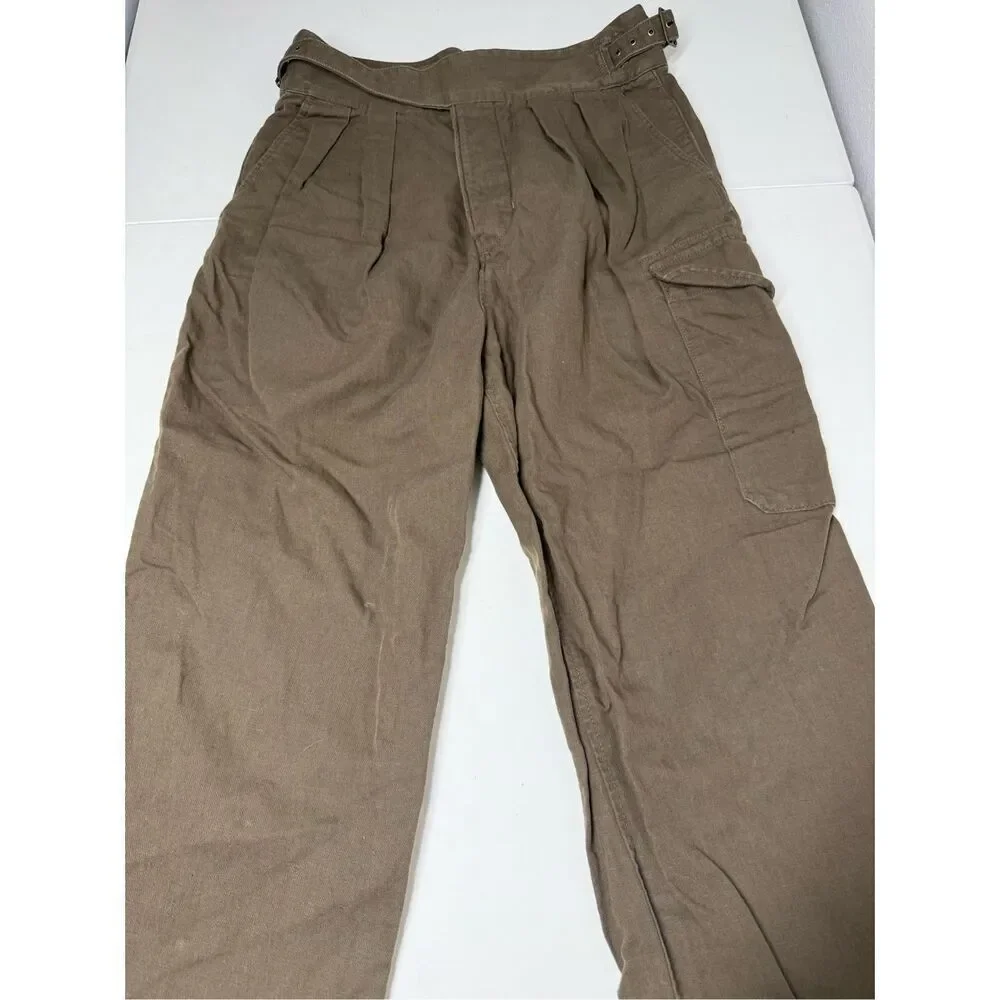 Banana Republic Linen Blend Front Pleated Gurkha Pant Size 10S See Description